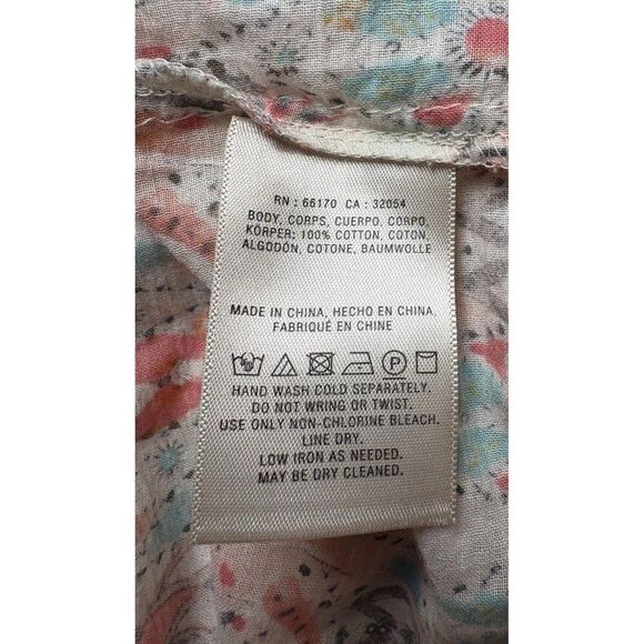 Anthropologie SATURDAY SUNDAY Cynthia Tiered Dress Women’s Size Medium Peach - Picture 7 of 10